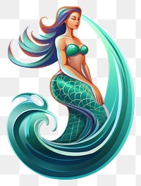 PNG Mermaid white background creativity hairstyle. AI generated Image by rawpixel.