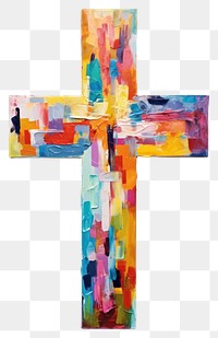 PNG Cross painting symbol art. 