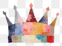 PNG  Crown painting collage craft. AI generated Image by rawpixel.