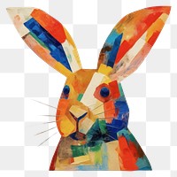 PNG  Rabbit painting rodent animal. AI generated Image by rawpixel.