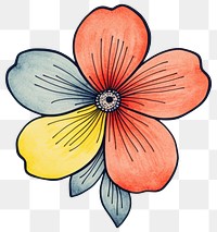 PNG A flower icon drawing pattern sketch. AI generated Image by rawpixel.
