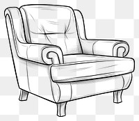 PNG Armchair furniture sketch line. 