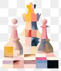 PNG  Chess painting craft art. AI generated Image by rawpixel.