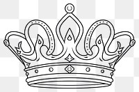PNG  Crown sketch tiara line. AI generated Image by rawpixel.