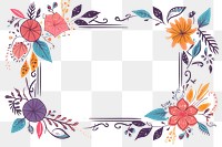 PNG Cute doodle ornament frame graphics pattern flower. AI generated Image by rawpixel.