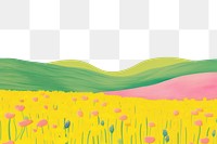 PNG Flower landscape backgrounds grassland. AI generated Image by rawpixel.