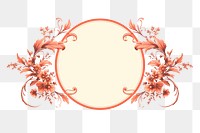 PNG Elegant ornament frame graphics pattern peach. AI generated Image by rawpixel.