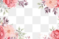 PNG Floral frame backgrounds pattern flower. AI generated Image by rawpixel.