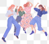 PNG  Lgbtq people dancing adult togetherness. AI generated Image by rawpixel.