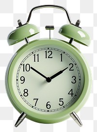 PNG Alarm clock green white background furniture. AI generated Image by rawpixel.