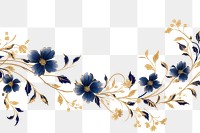 PNG Vintage floral ornament frame border graphics pattern porcelain