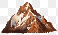 PNG Mountain nature white background stratovolcano. AI generated Image by rawpixel.