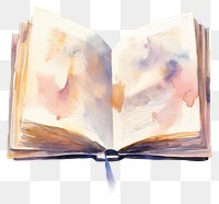 PNG Open book publication paint watercolor paint. AI generated Image by rawpixel.