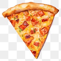 PNG Pizza shape food white background. AI generated Image by rawpixel.