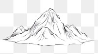PNG  Mountain outdoors drawing nature. AI generated Image by rawpixel.