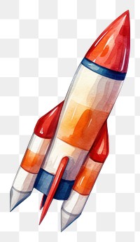 PNG Rocket missile white background spacecraft. AI generated Image by rawpixel.