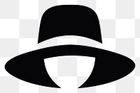 PNG Woman hat line art black white logo. AI generated Image by rawpixel.