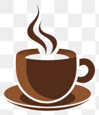 PNG Coffee saucer drink logo. AI generated Image by rawpixel.