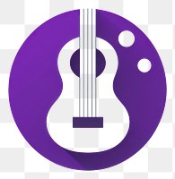 PNG Guitar circle purple logo. AI generated Image by rawpixel.