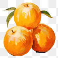 PNG  Orange fruit painting grapefruit plant. AI generated Image by rawpixel.
