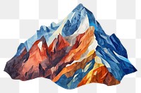 PNG  Mountain painting nature white background. AI generated Image by rawpixel.