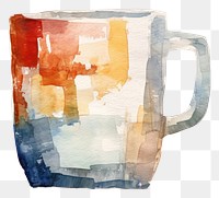 PNG Coffee cup glass paint mug. AI generated Image by rawpixel.