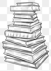 PNG  Stack of books publication sketch line