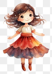 PNG  Little girl princess representation doll cute. AI generated Image by rawpixel.