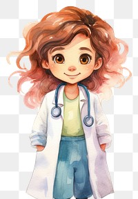 PNG  Girl doctor representation doll cute. AI generated Image by rawpixel.