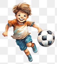 PNG  Kicking soccer ball football portrait sports. AI generated Image by rawpixel.