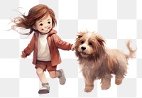 PNG  Girl hug a dog portrait mammal animal. AI generated Image by rawpixel.