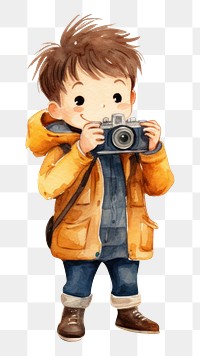 PNG  Taking pictures child cute white background. AI generated Image by rawpixel.