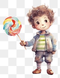 PNG  Holding a lollipop candy cute white background. AI generated Image by rawpixel.