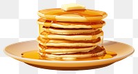 PNG Pancake plate yellow food. AI generated Image by rawpixel.