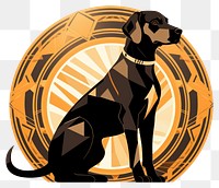 PNG Art-Deco Illustrations of dog animal mammal pet. AI generated Image by rawpixel.