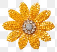 PNG Sunflower jewelry yellow brooch. AI generated Image by rawpixel.