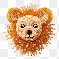 PNG Cute lion brooch jewelry bead. AI generated Image by rawpixel.