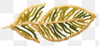 PNG Leaf brooch embroidery jewelry. AI generated Image by rawpixel.