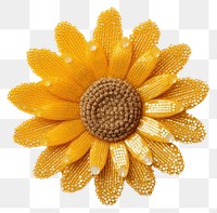 PNG Sunflower yellow brooch shape. AI generated Image by rawpixel.