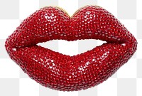 PNG Red lip lipstick shape white background. AI generated Image by rawpixel.