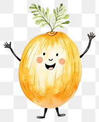 PNG  Happy dancing onion vegetable pumpkin plant. AI generated Image by rawpixel.