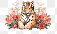 PNG Tiger tiger wildlife pattern. AI generated Image by rawpixel.