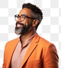 PNG A mixed raced 40 years old man glasses portrait blazer. 