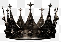 PNG Crown black accessories monochrome. AI generated Image by rawpixel.