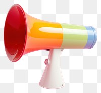 PNG A rainbow megaphone pink electronics technology. AI generated Image by rawpixel.
