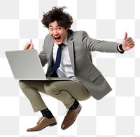 PNG Japanese laptop computer shouting. AI generated Image by rawpixel.