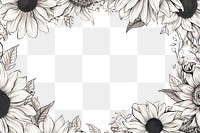 PNG Sunflower backgrounds pattern drawing. AI generated Image by rawpixel.