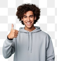 PNG Young woman showing a black screen displaying sweatshirt smile adult. 