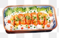 PNG Bento box seafood meal dish. AI generated Image by rawpixel.