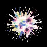 PNG Circle shape splattered fireworks pattern. AI generated Image by rawpixel.